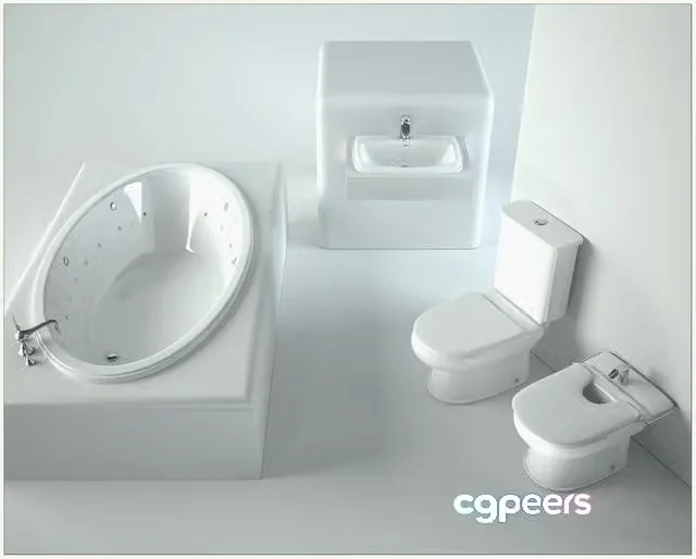 3ds Max Free – Roca, bathtub, bathroom, bidet, toilet