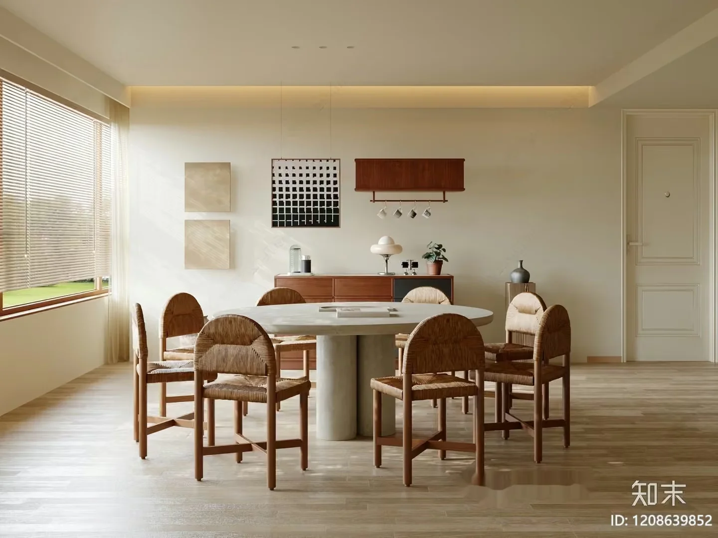 Modern Dining Room 3D Model – 3565 – VRAY Render