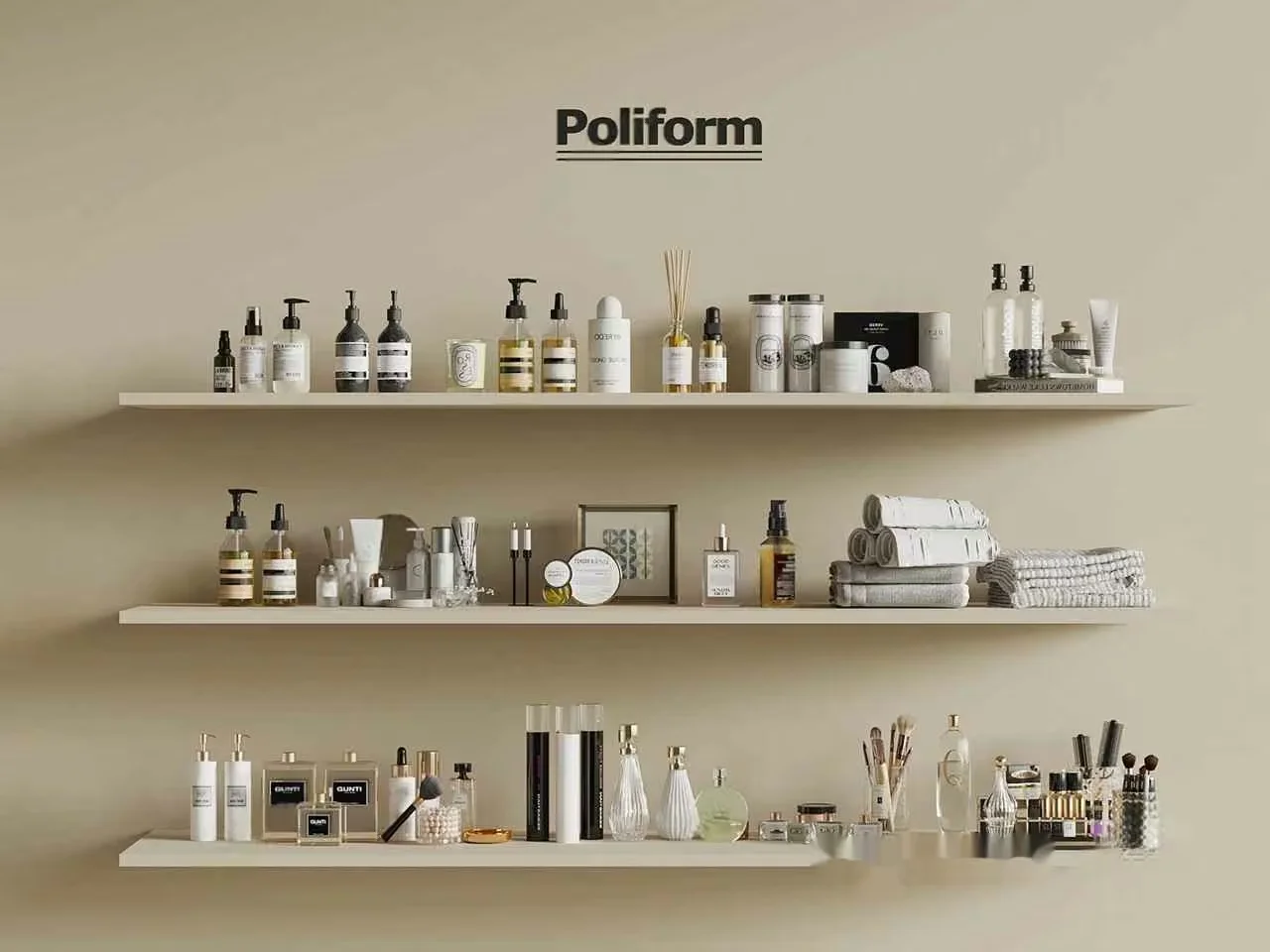 White Shelves 3D Model – 20791 – VRAY Render