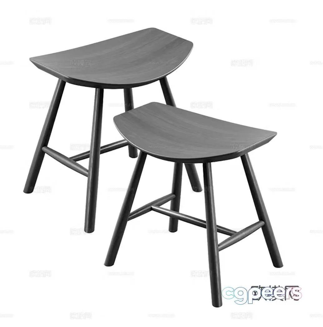 Modern stool 3d model