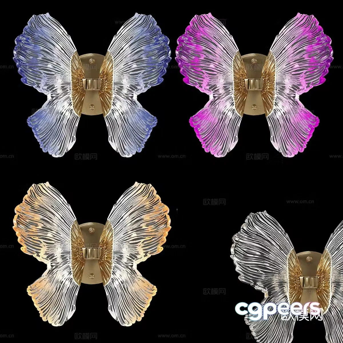 Modern simple wall lamp wall lamp simple wall lamp butterfly wall lamp decorative wall lamp 3d model