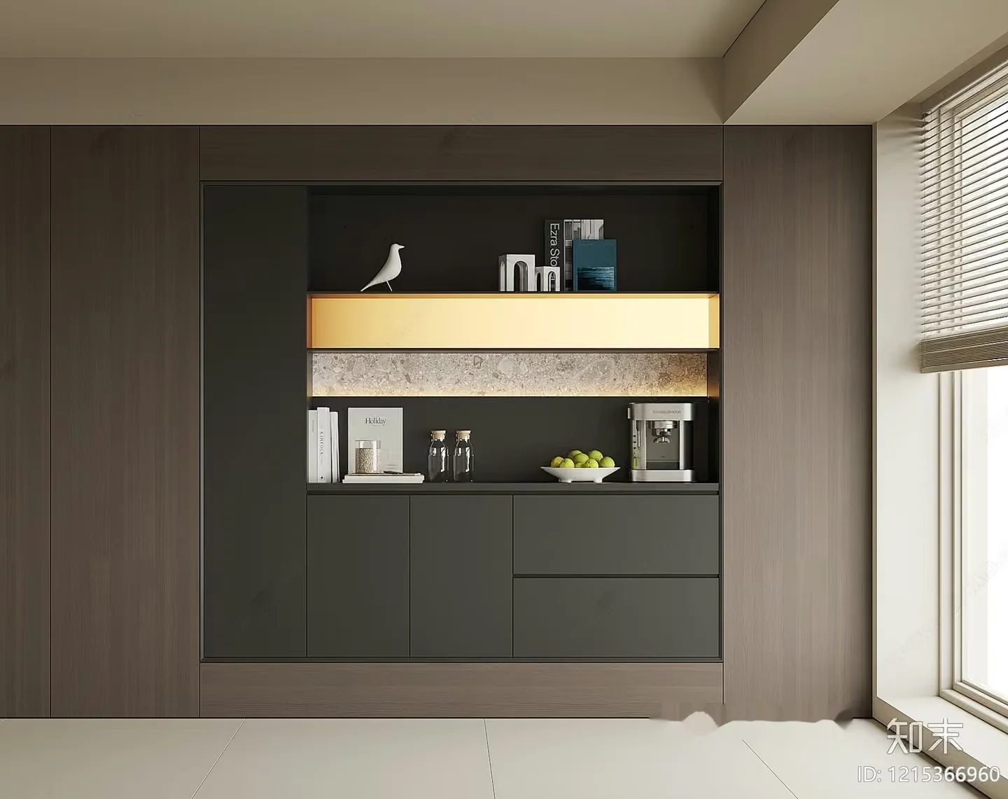 Modern Kitchen Storage Unit 3D Model – 16095 – VRAY Render