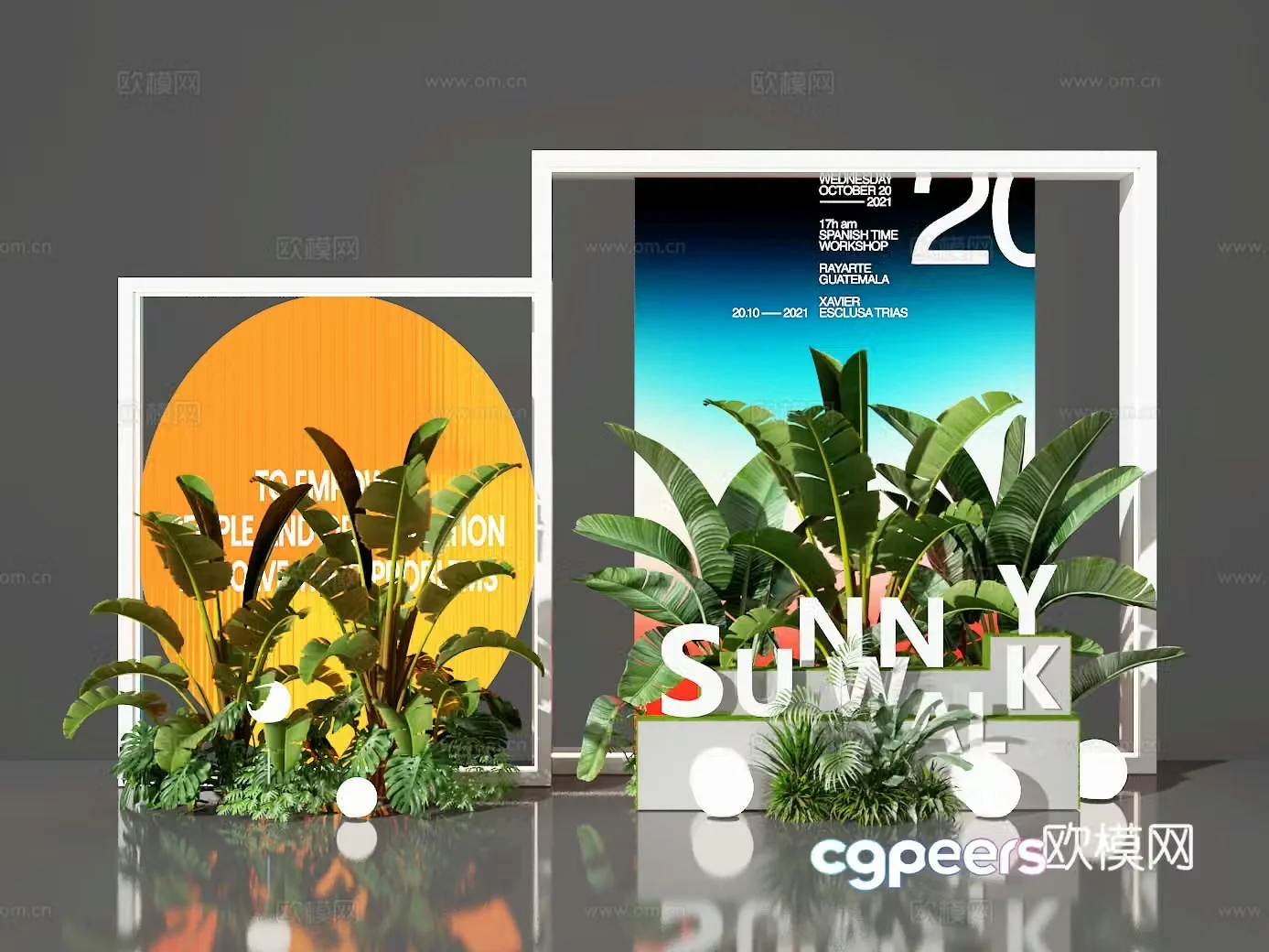 Plant landscape 3d model