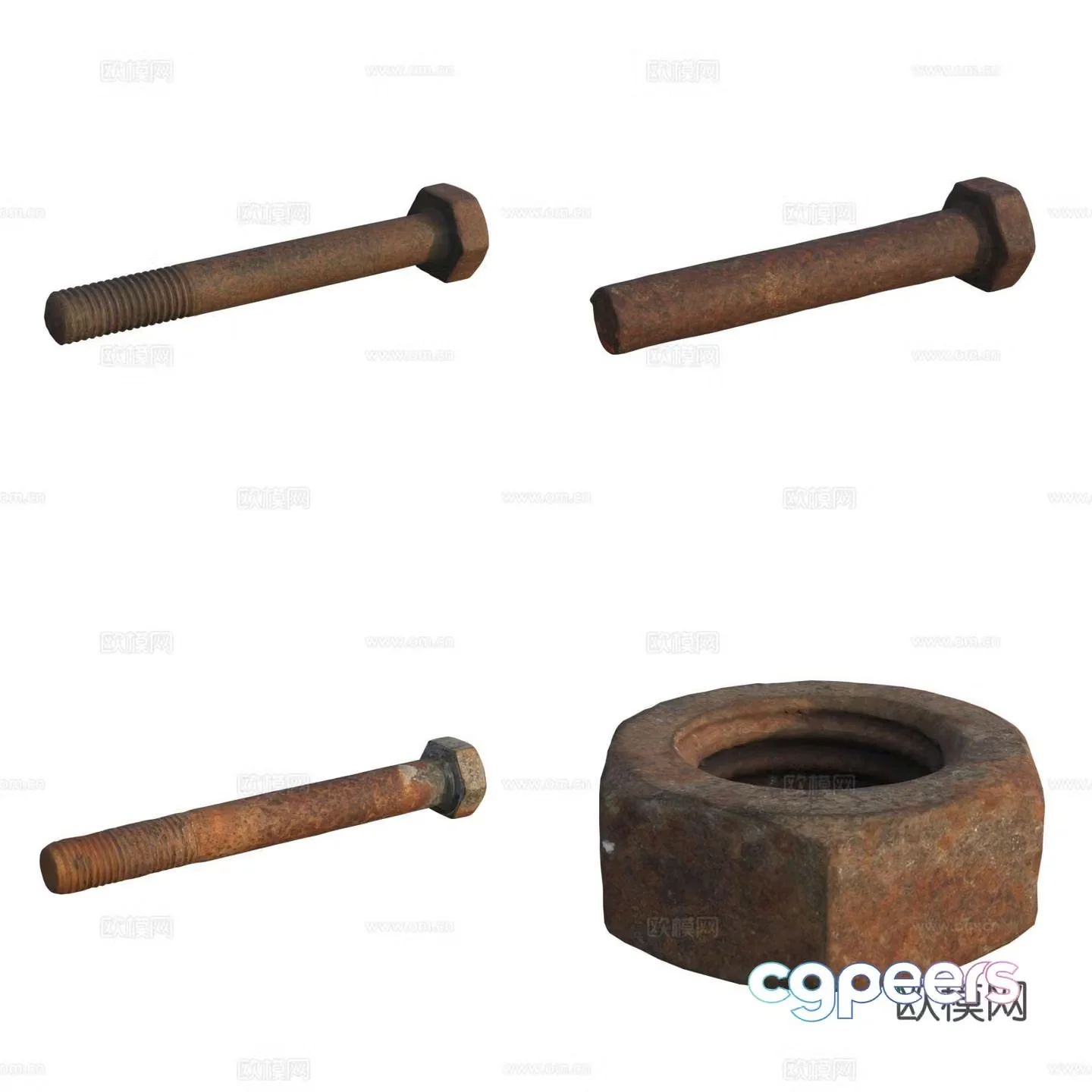 Nut Screw 3D Model