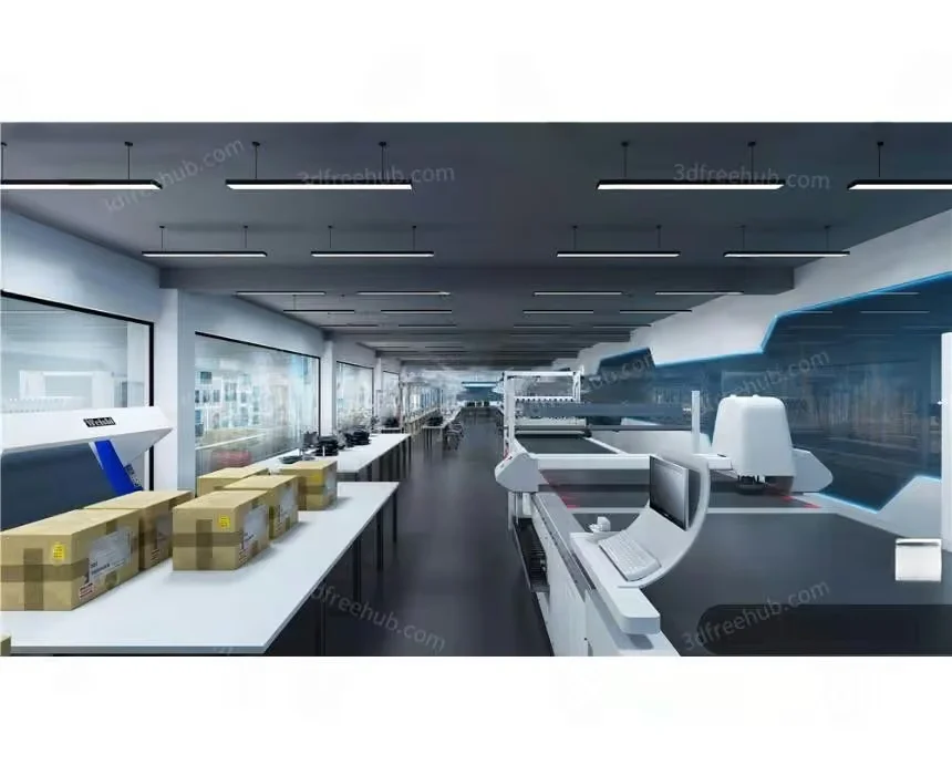 Modern Office Space 3D Model – 19899 – VRAY Render