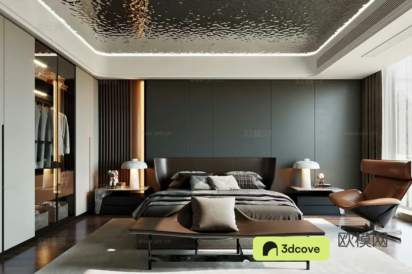 Italian master bedroom
