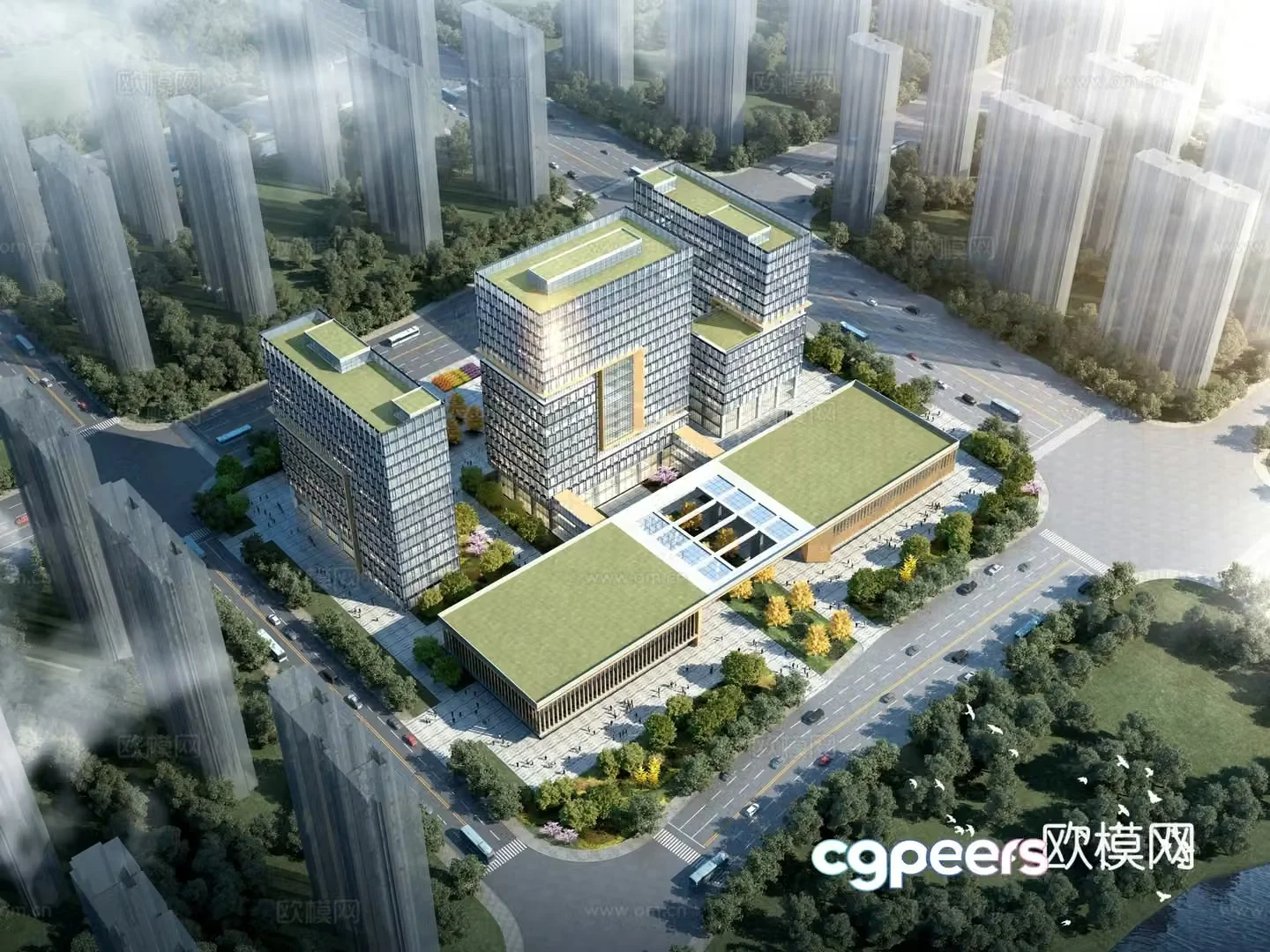 Xinhua News Agency office building 3D model