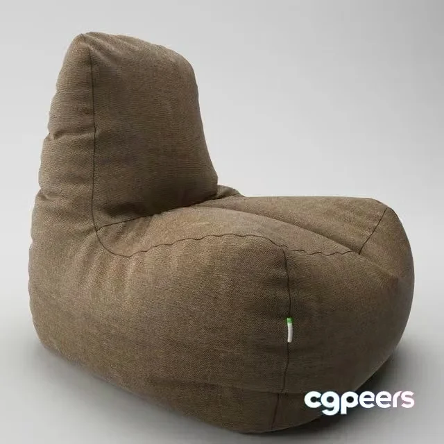 3ds Max Free – Brownand yellow chair