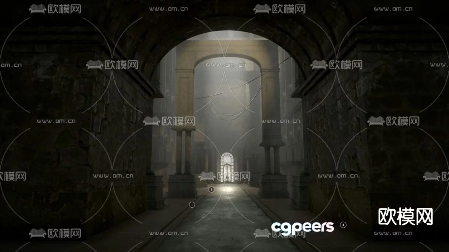 European ancient building castle 3D model