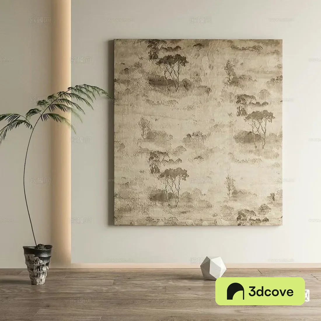 Wabi-sabi style abstract painting texture painting decorative painting