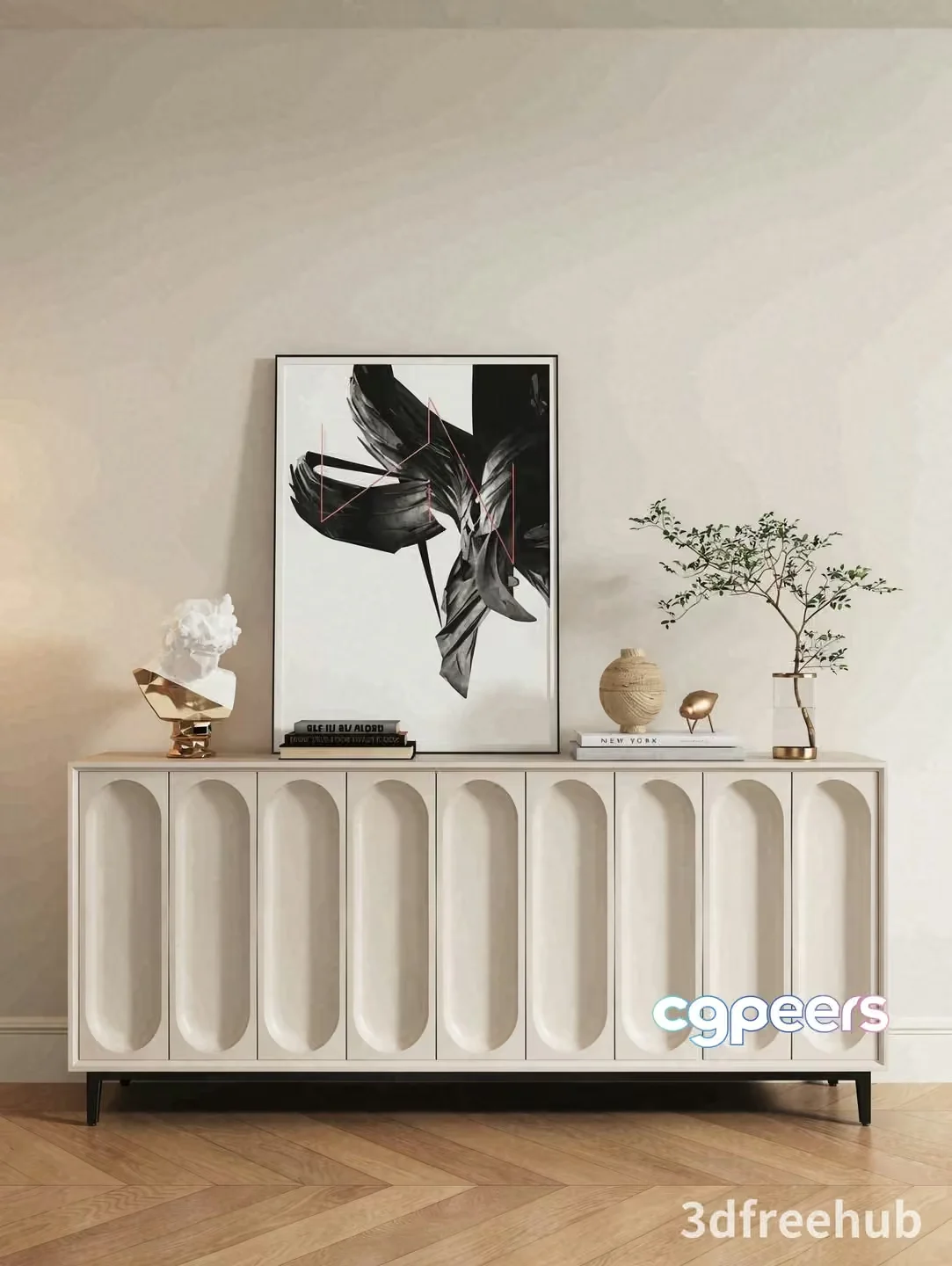 Modern Sideboard 3D Model – 22988 – VRAY Render