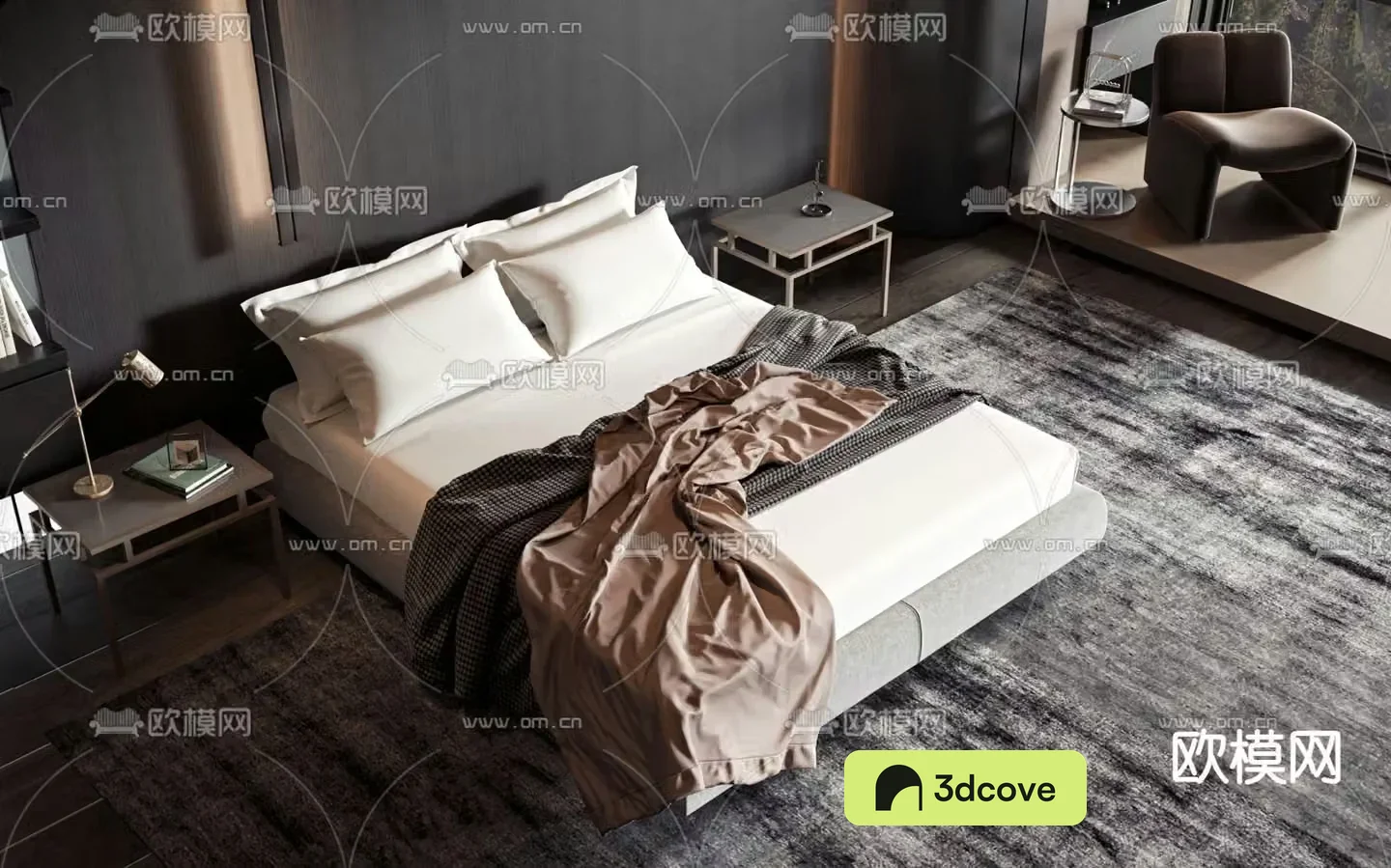 Modern double bed