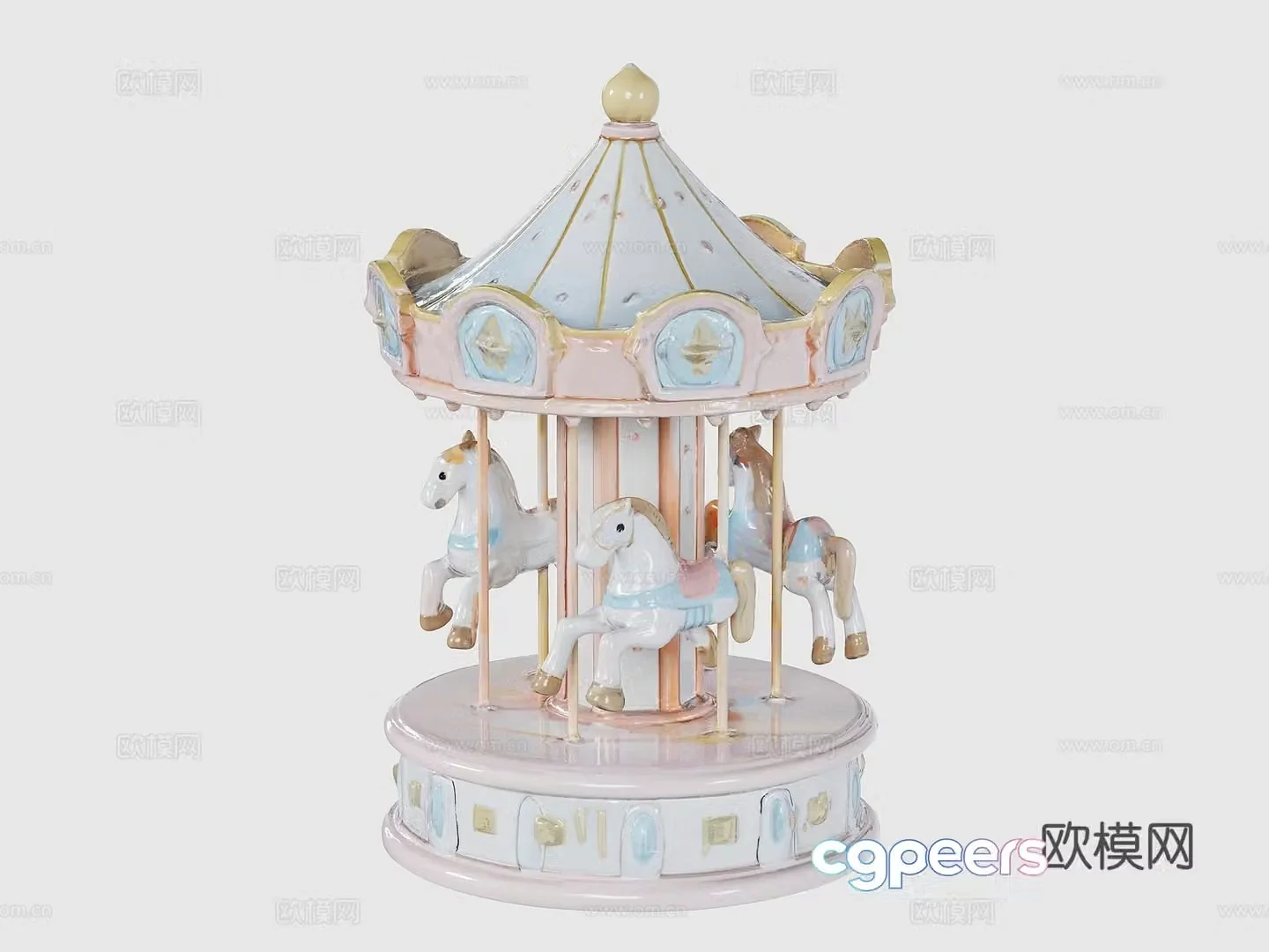 Carousel ornaments 3d model