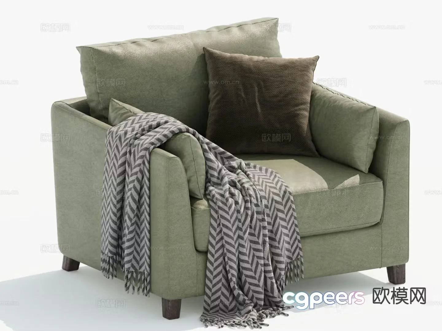 Modern single sofa 3d model