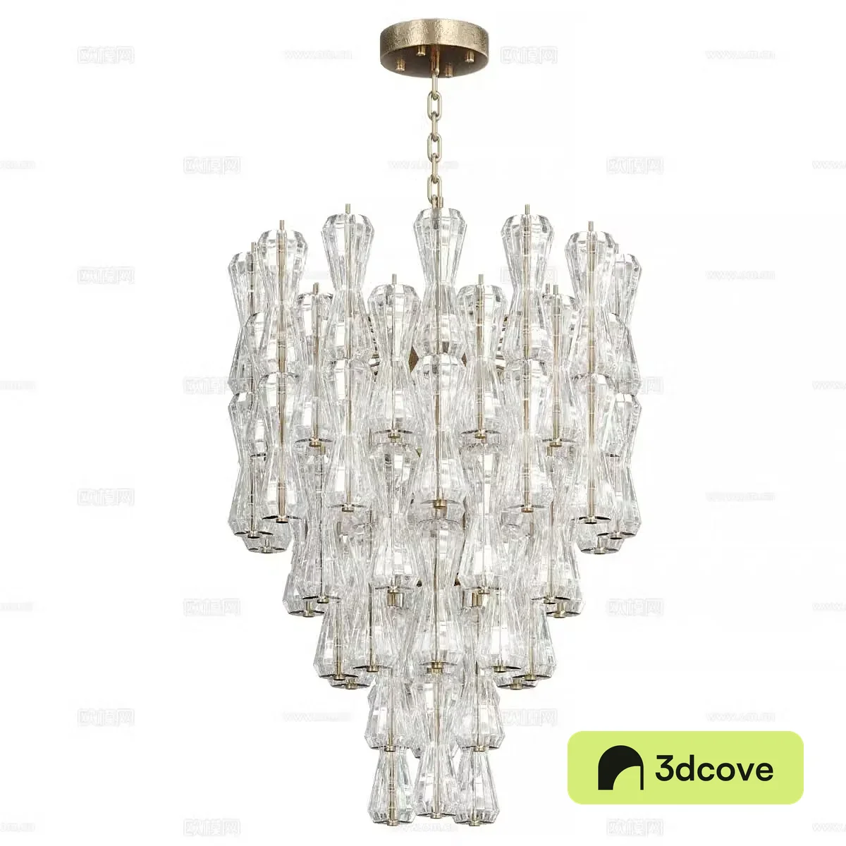 New Chinese style light luxury crystal decorative chandelier