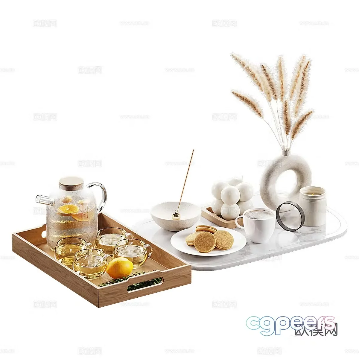 New Chinese tea set 3D model