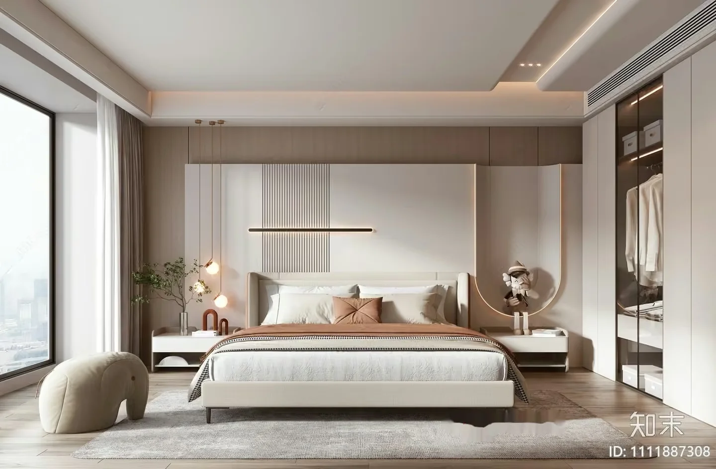 Cozy Bedroom 3D Model – 108 – VRAY Render