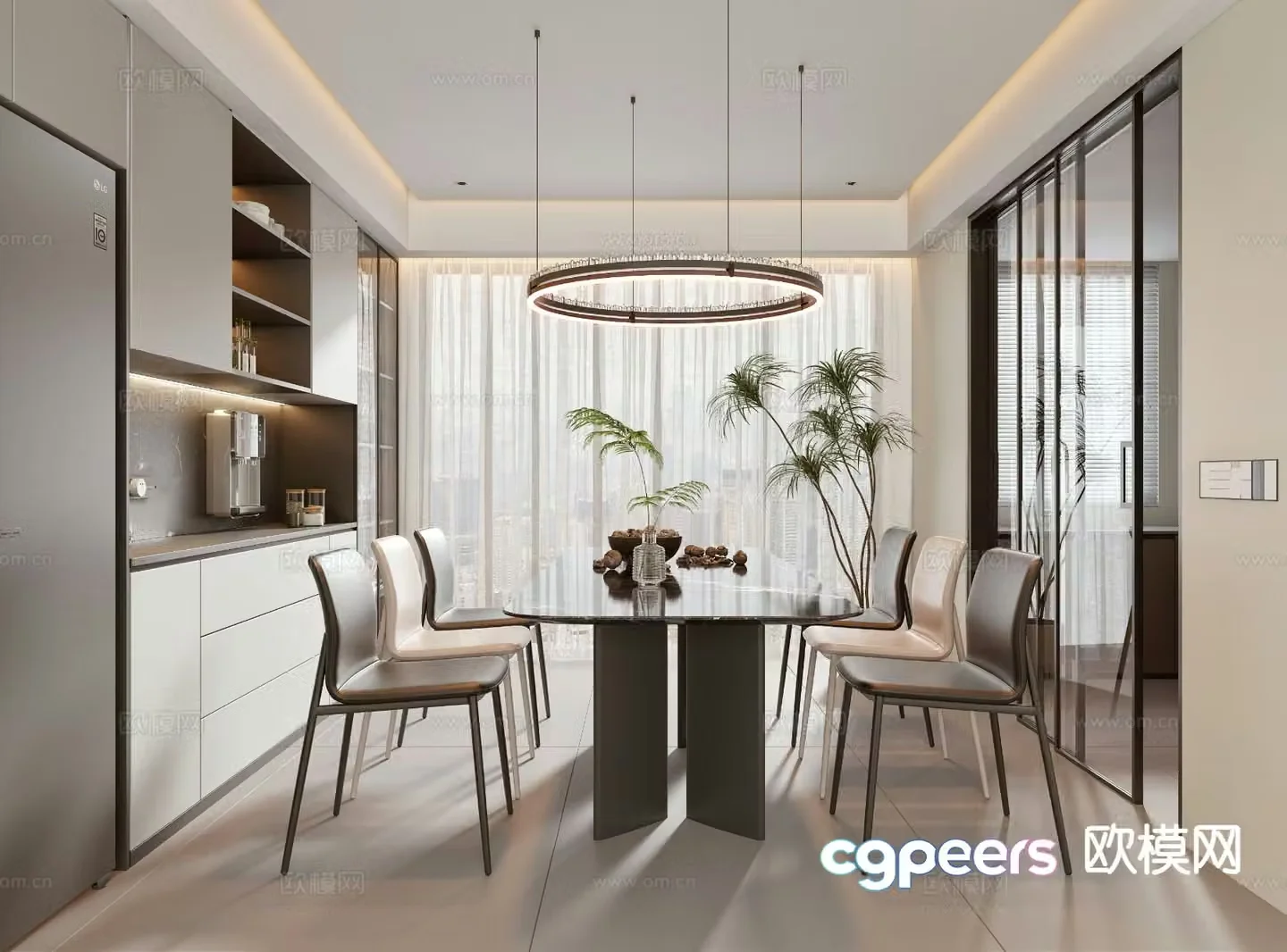 Modern restaurant 3d model