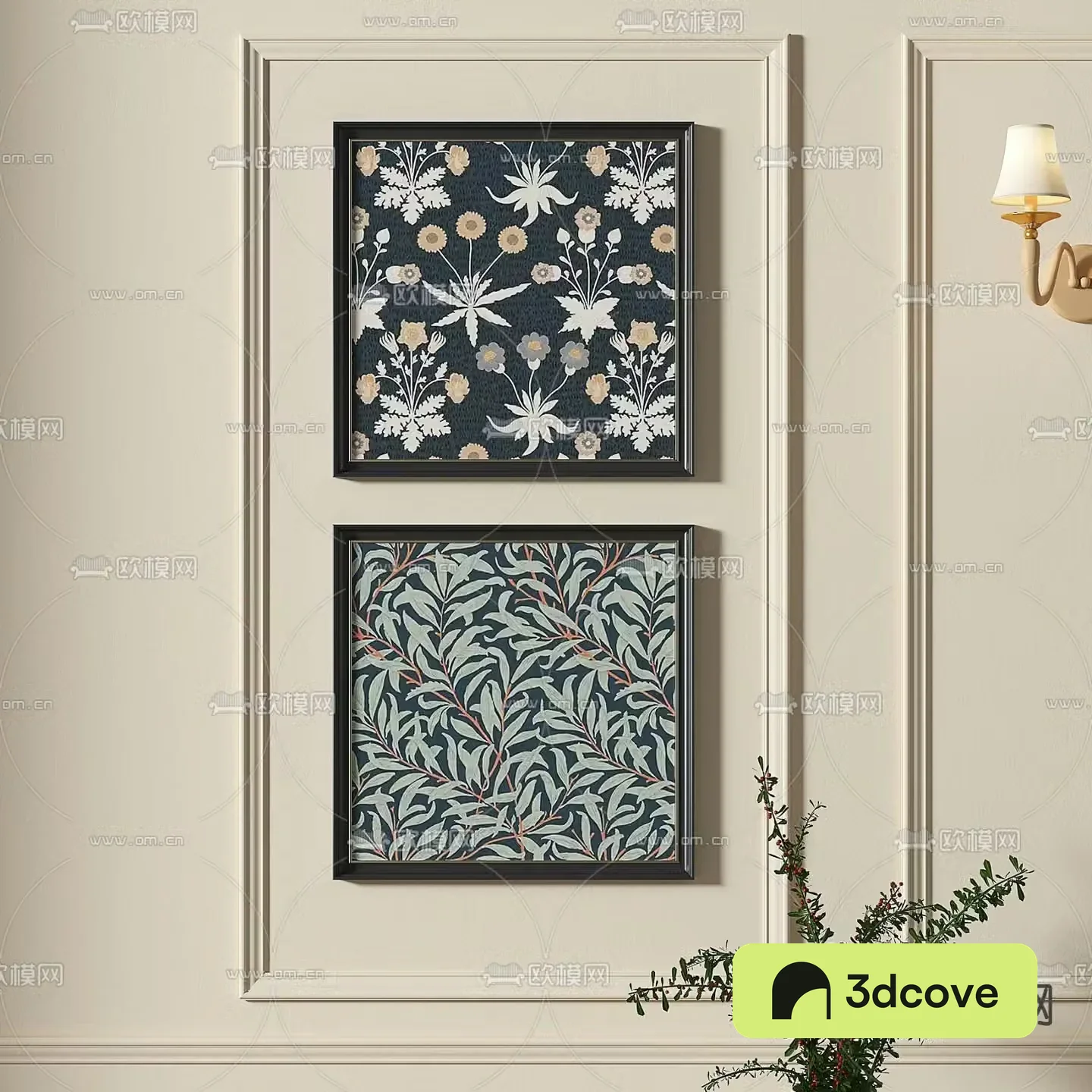 French plant painting oil painting decorative painting