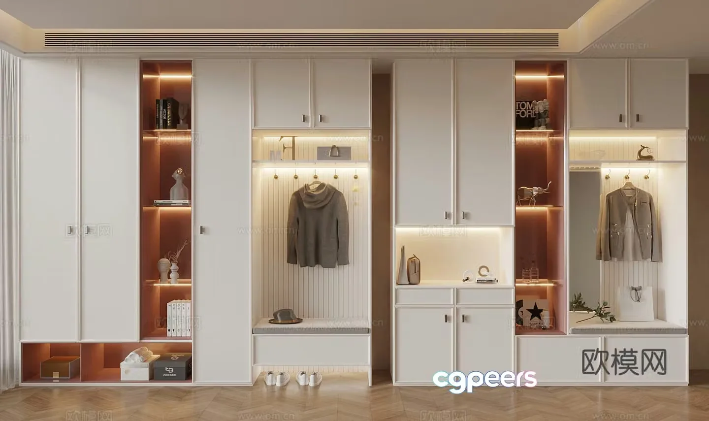 Modern new Chinese style shoe cabinet hanging shoe cabinet porch shoe cabinet partition shoe cabinet entrance shoe cabinet 3D model
