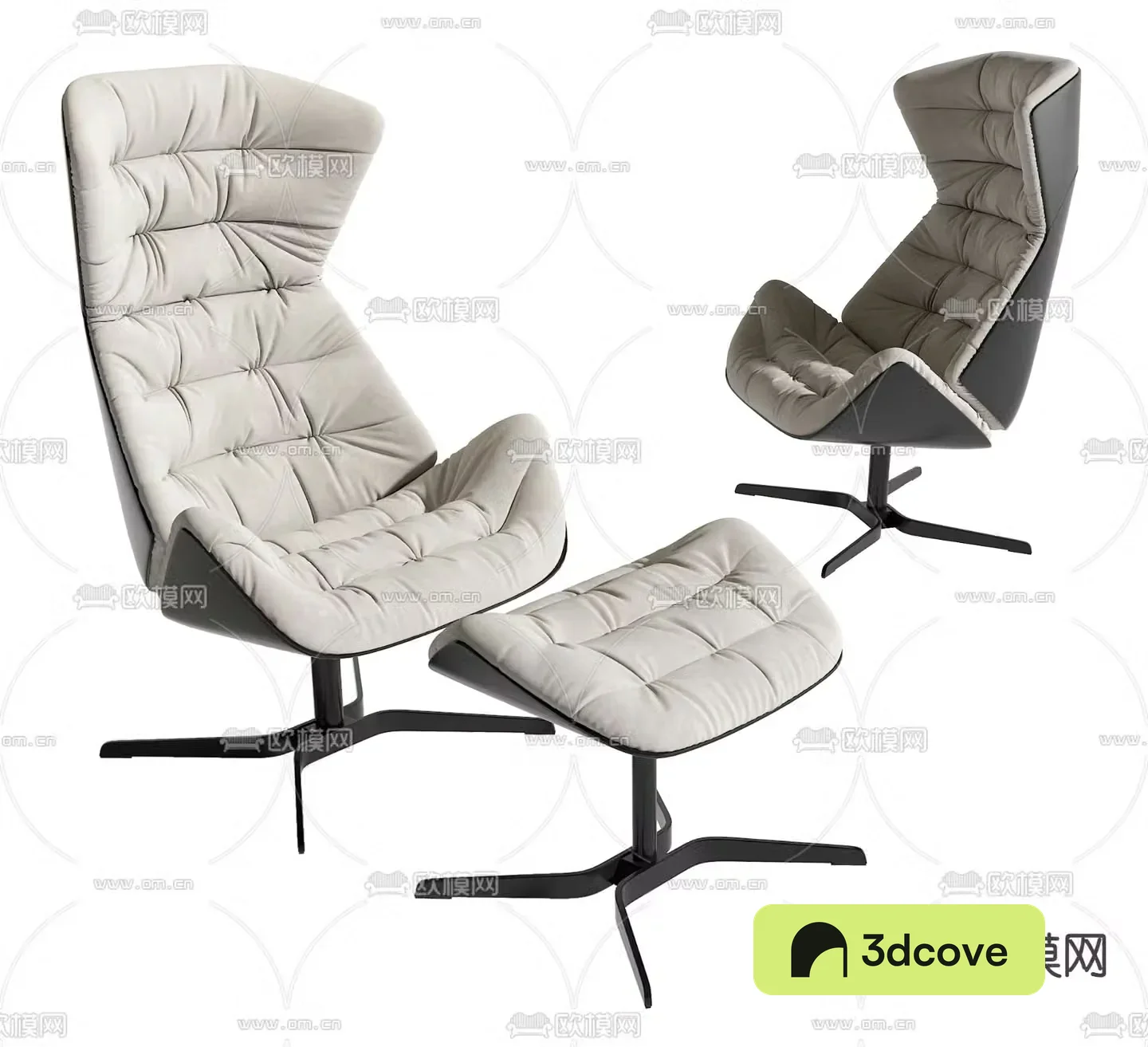 Modern lounge chair footrest balcony chair