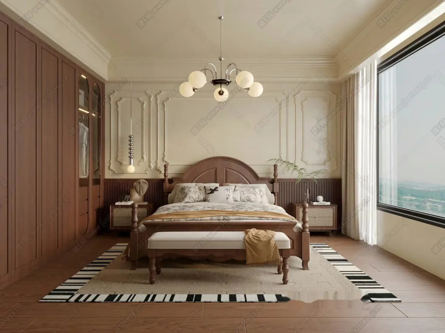 Cozy Bedroom 3D Model – 20084 – VRAY Render
