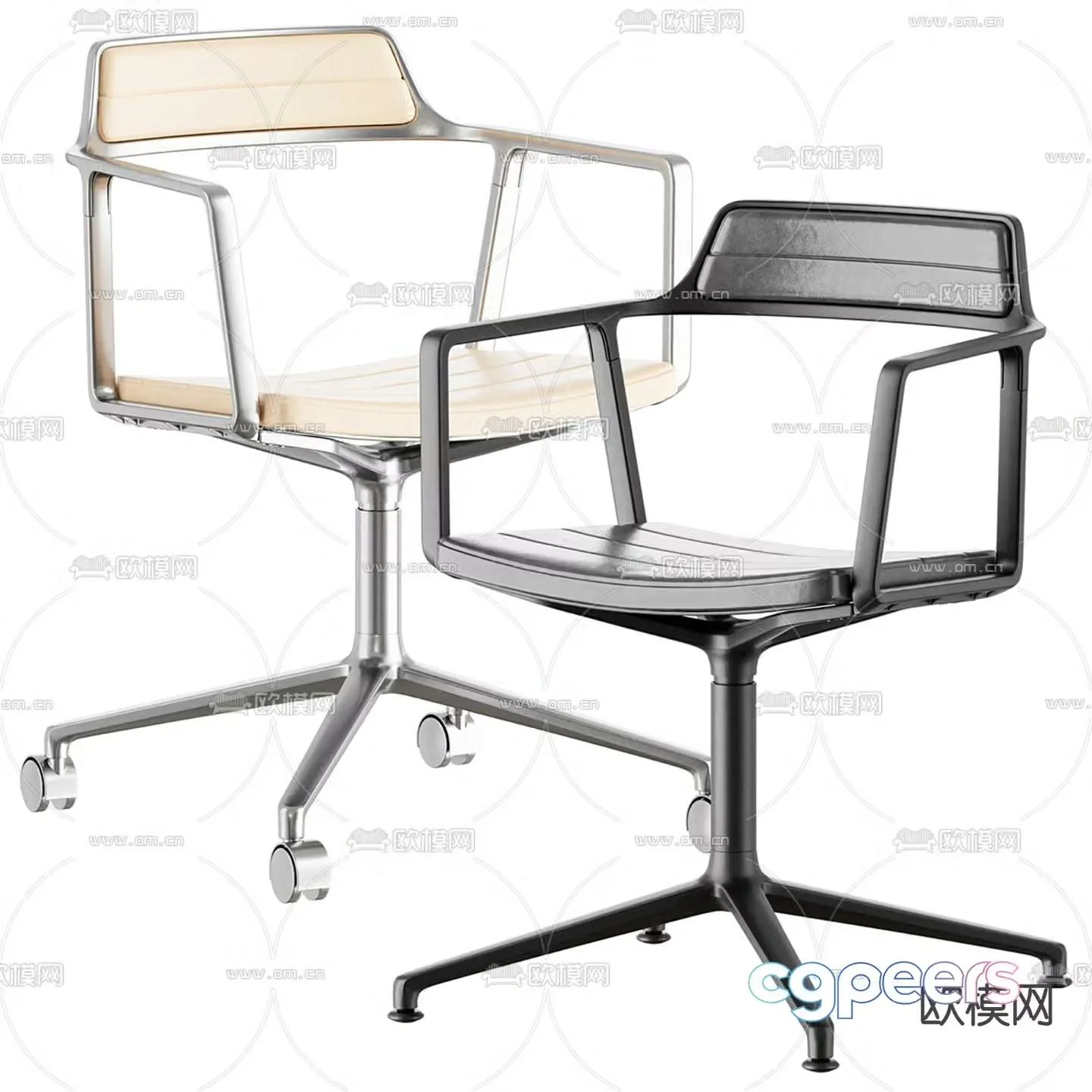 Office chair swivel chair staff chair 3d model