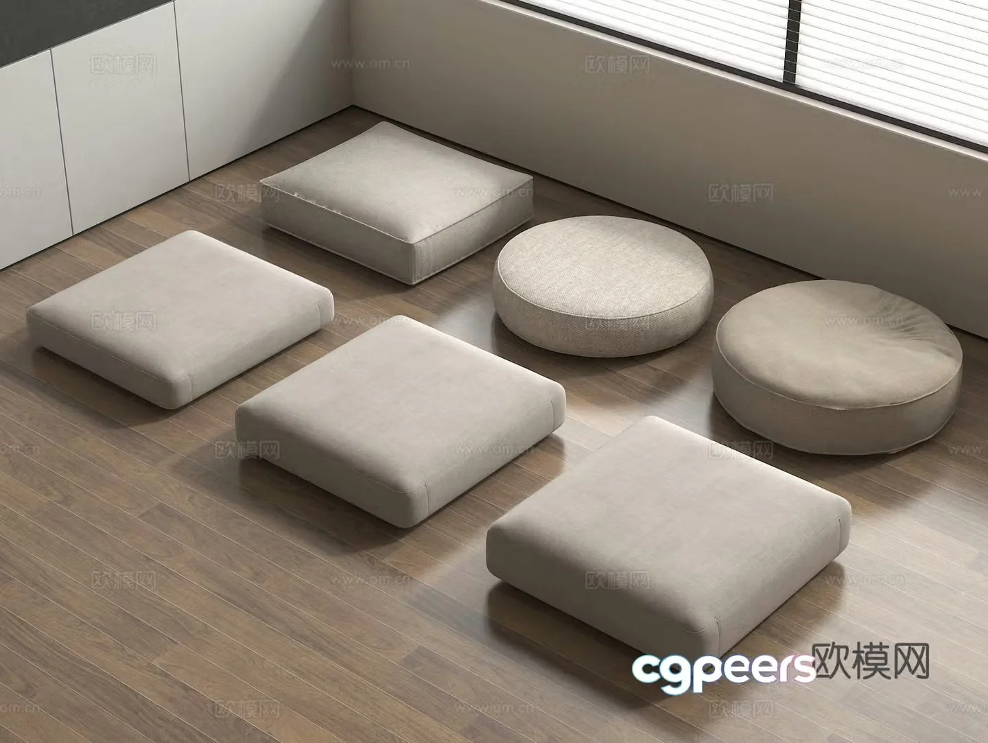 Cushion cushion futon 3d model