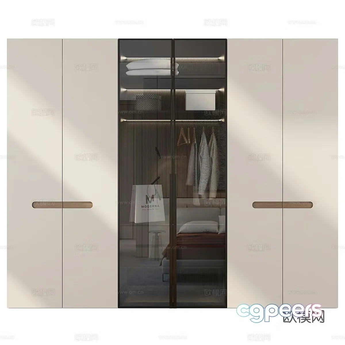 Modern minimalist wardrobe 3d model