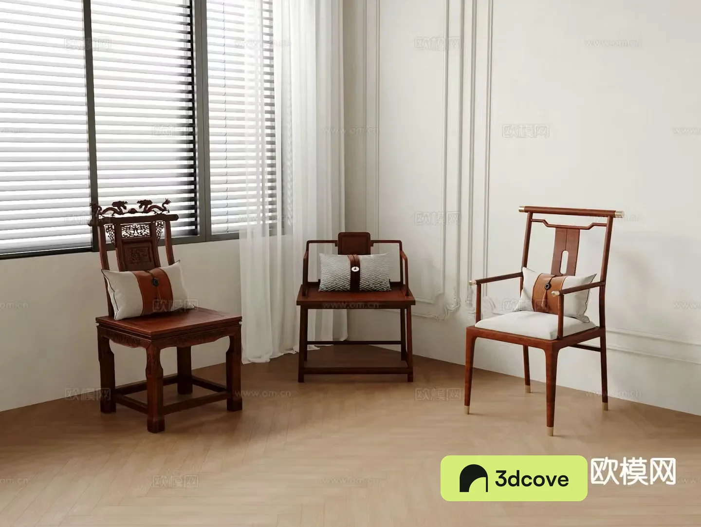 Chinese style single chair dining chair