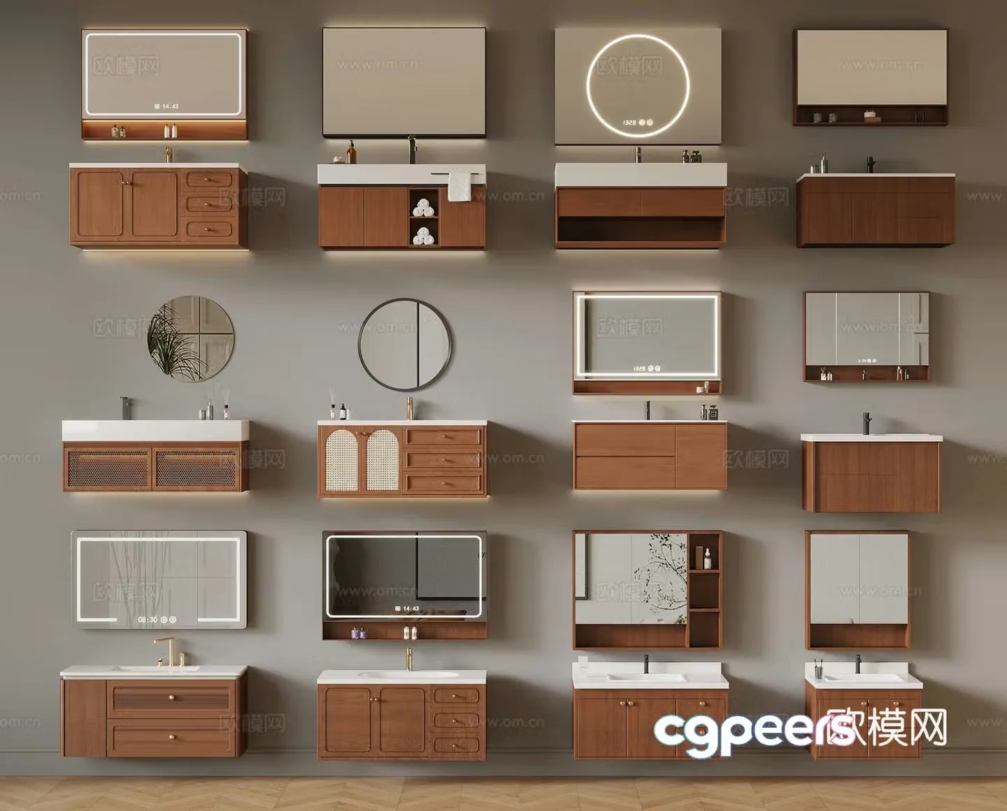 Wasabi Middle Ages Bathroom Cabinet 3D Model