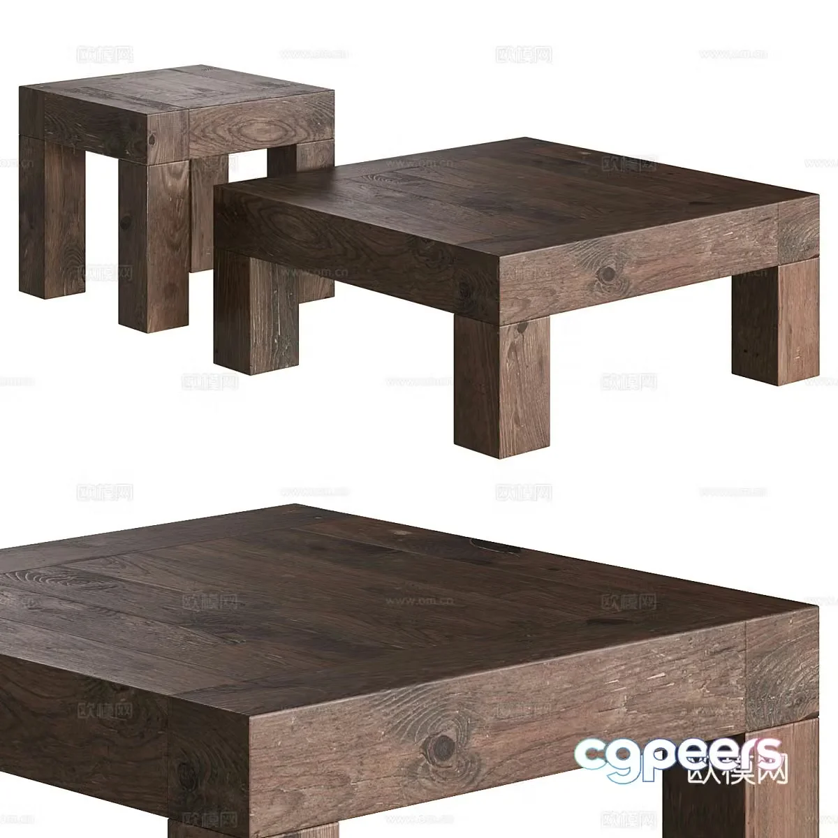 New Chinese wooden coffee table 3D model