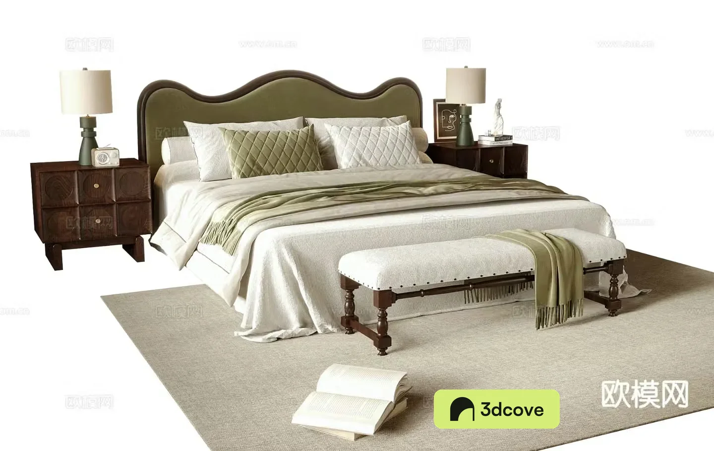 French double bed