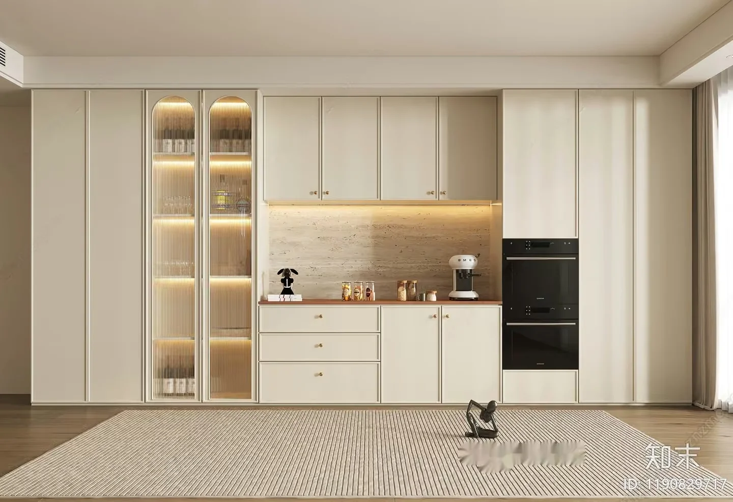 Modern Kitchen 3D Model – 22370 – VRAY Render