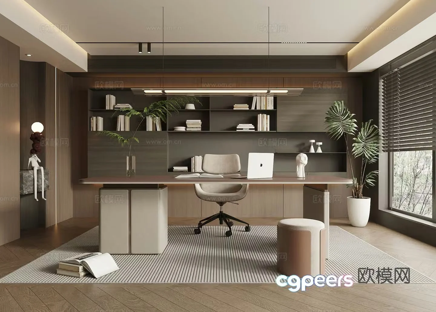 Modern Italian study 3D model