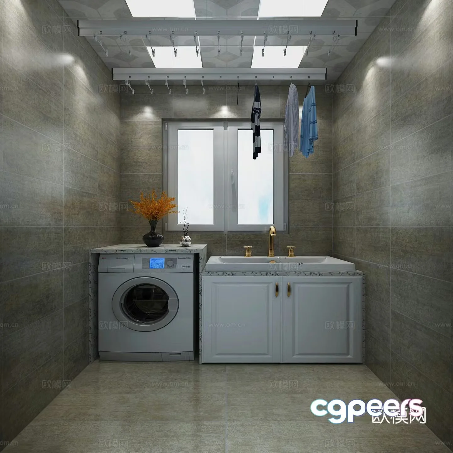 Home laundry room Laundry room 3d model