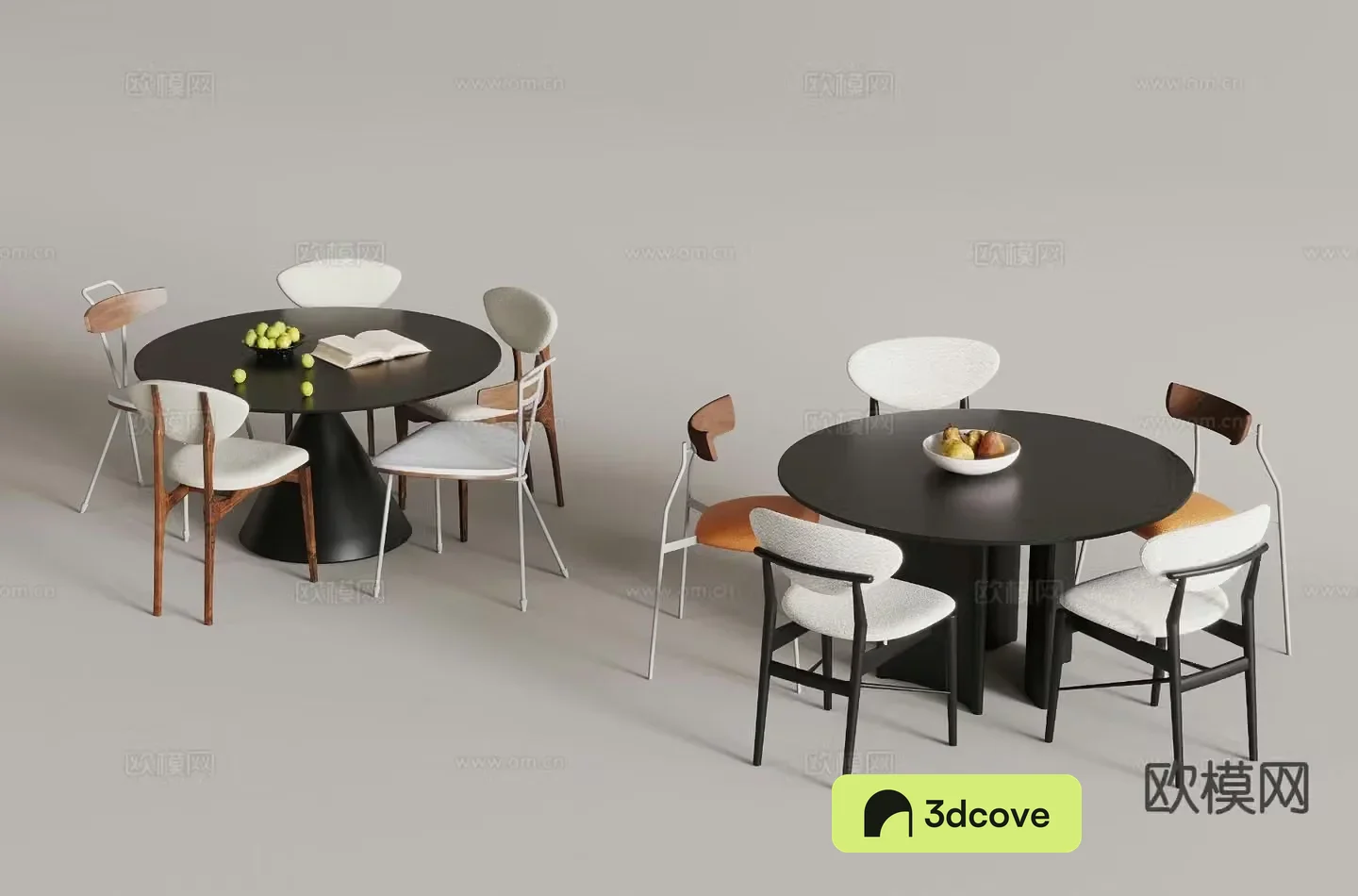 Medieval style round dining table retro style dining table and chairs