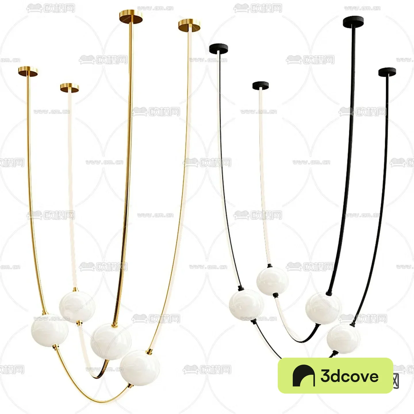 B&B italia light luxury style curve chandelier