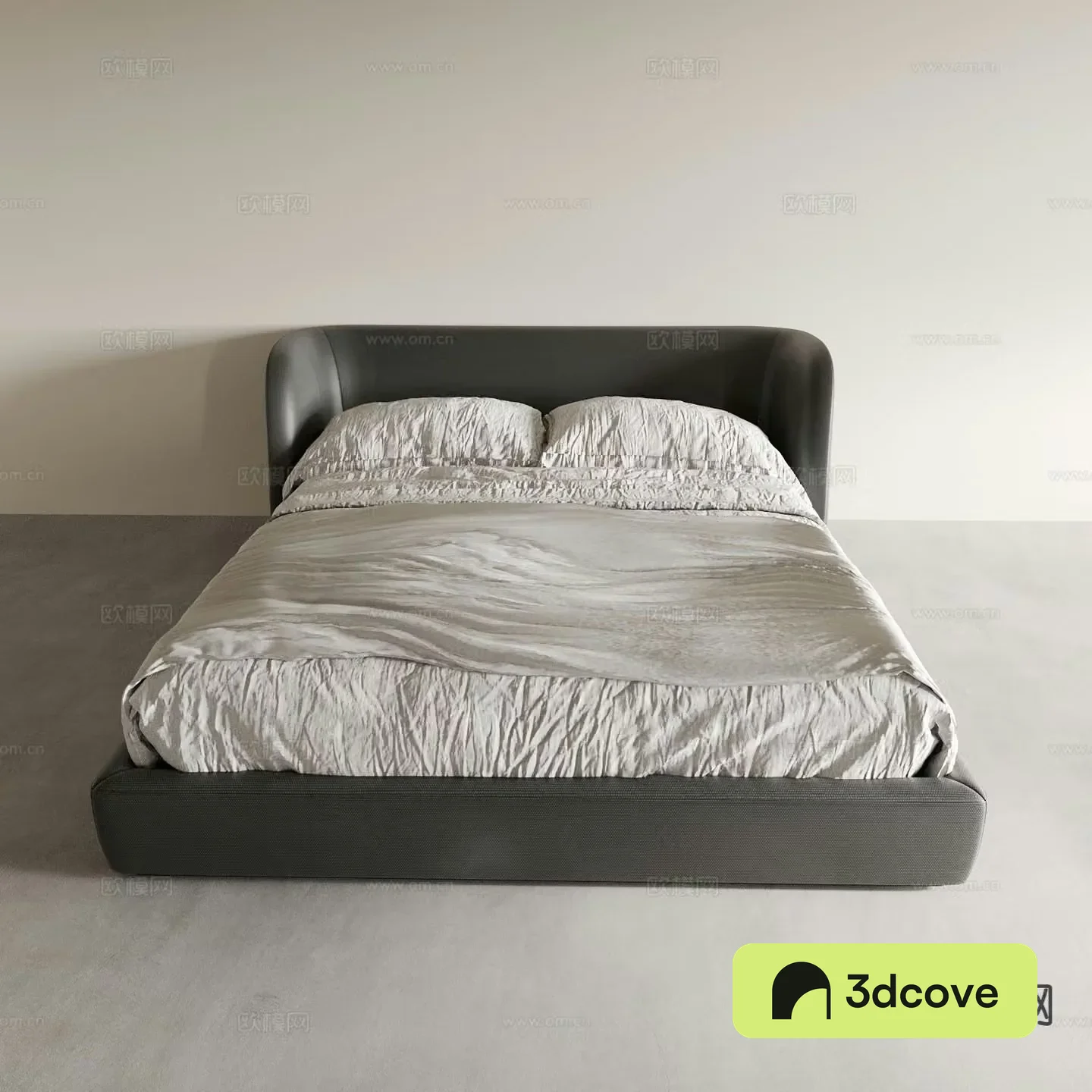 Italian double bed fabric bed