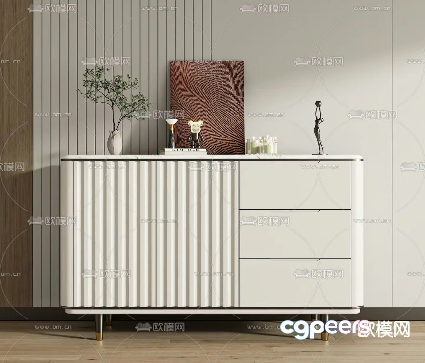 Modern entrance cabinet 3D model