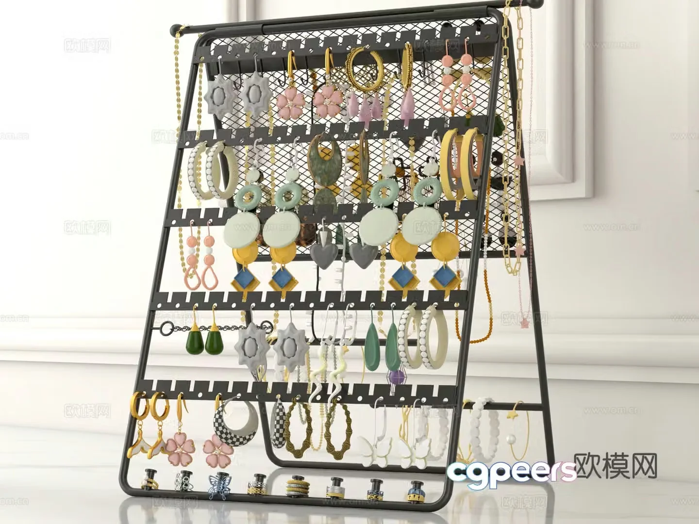 Earrings earrings necklace pendant jewelry bracelet ethnic jewelry bracelet decoration hanging 3D model