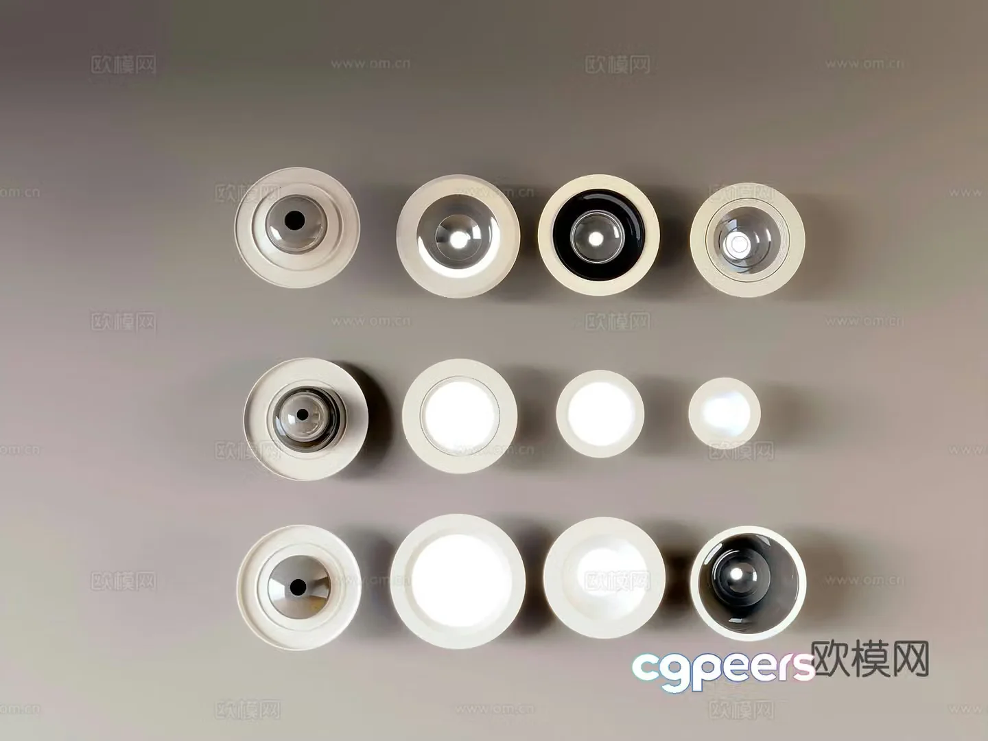 Multifunctional household spotlight 3D model