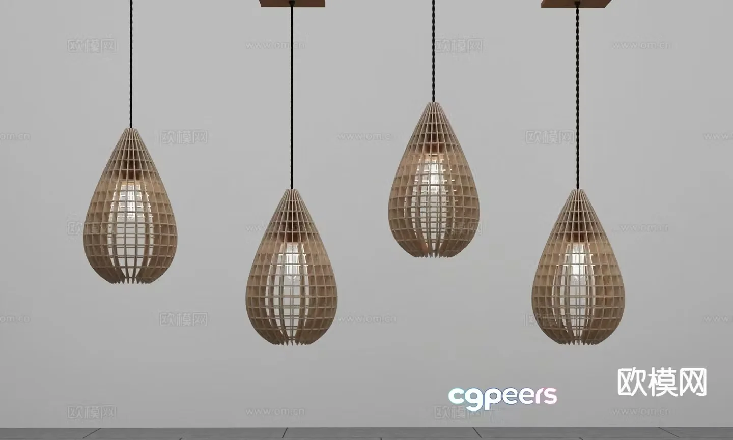 New Chinese style chandelier hollow chandelier 3d model