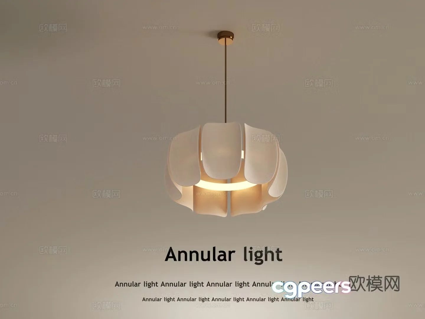 Cream style chandelier bedroom chandelier decorative chandelier 3d model