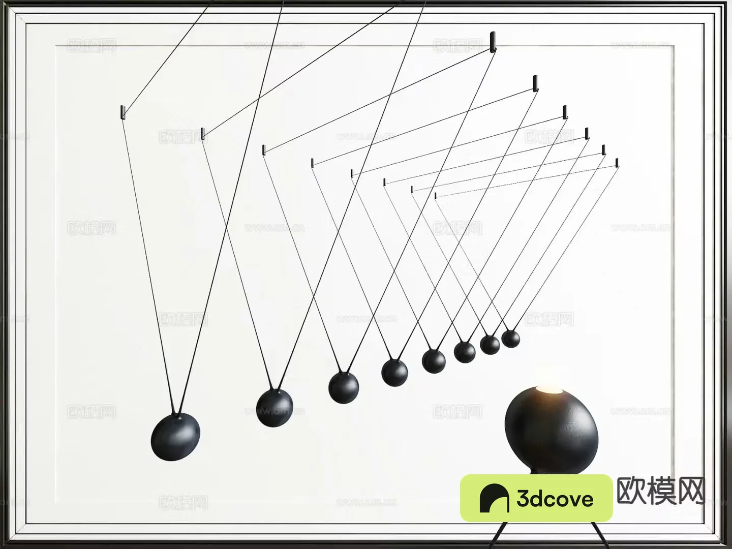 Modern multi-head spherical chandelier