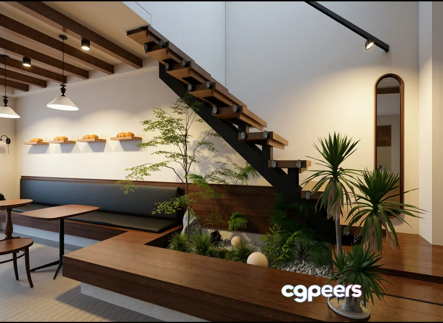 Modern Indoor Garden 3D Model – 7913 – VRAY Render