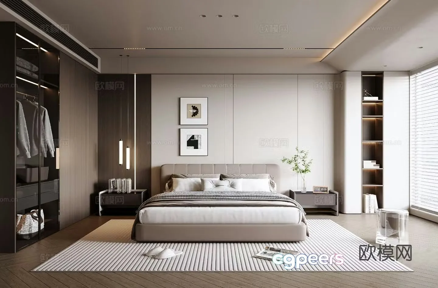 Italian style bedroom master bedroom 3d model
