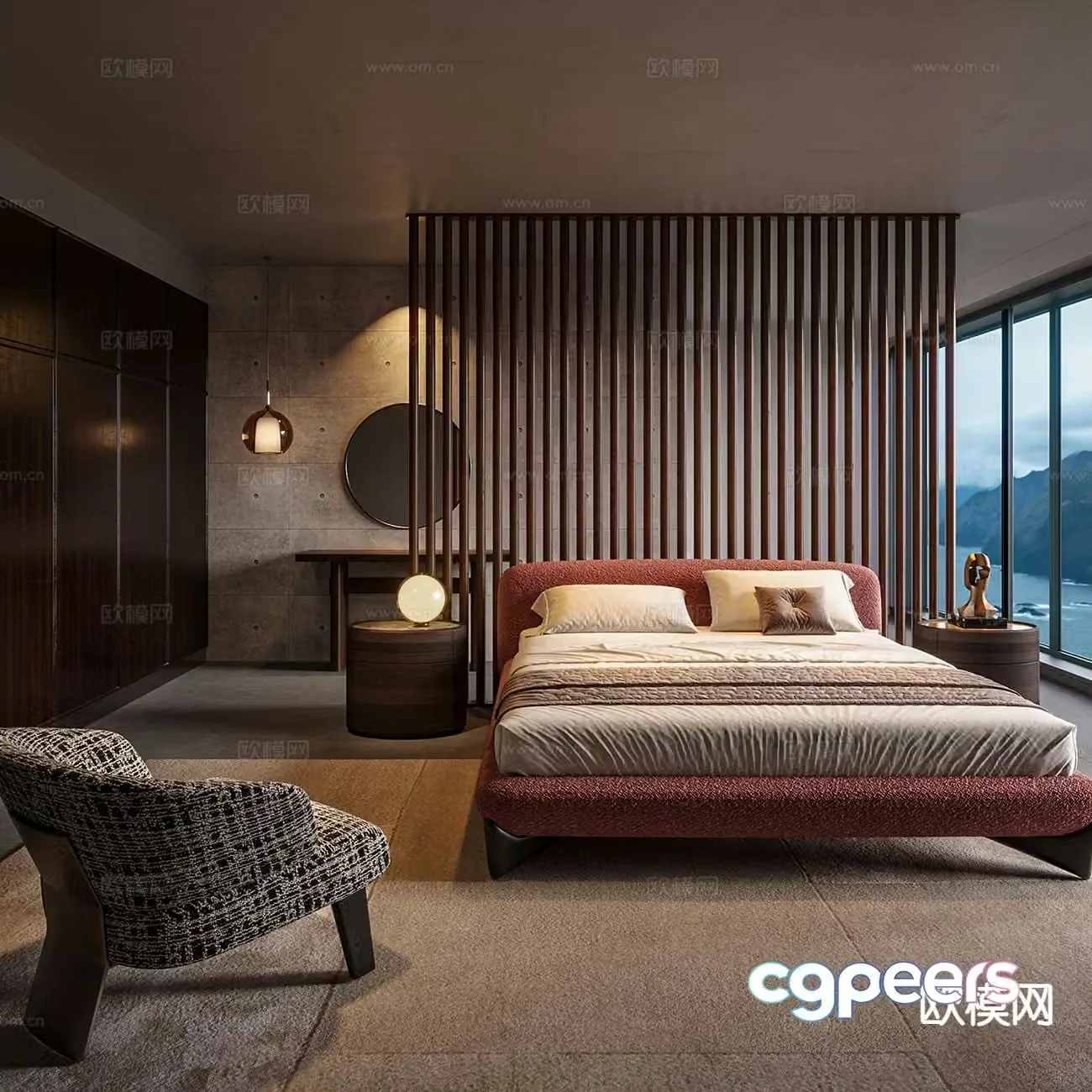 Italian style bedroom master bedroom 3d model