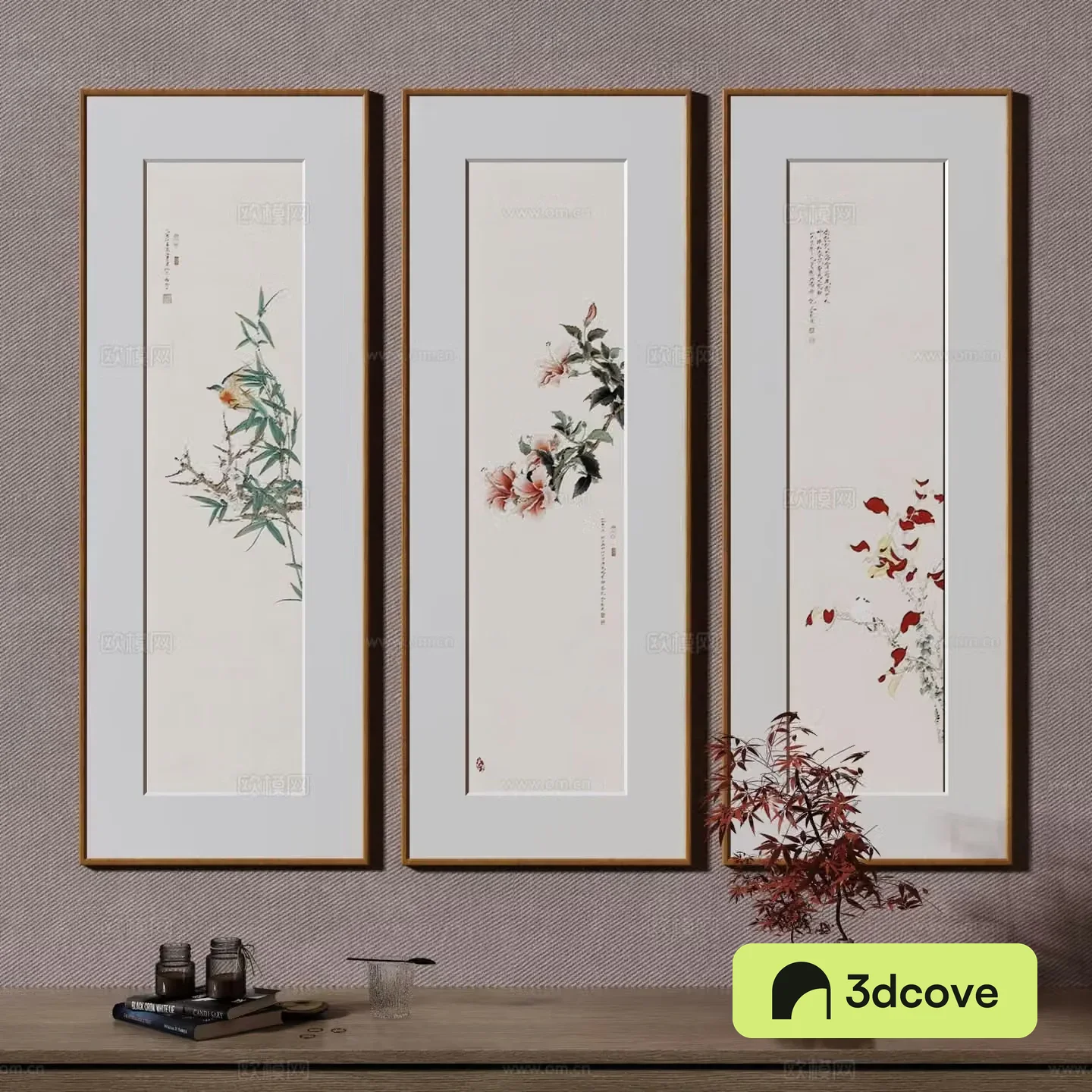 New Chinese style flower painting decorative painting