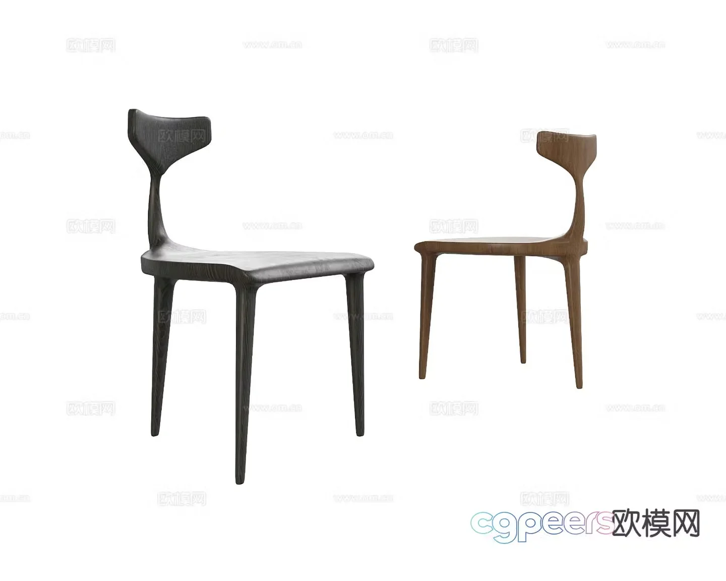 Modern chair dining chair 3d model